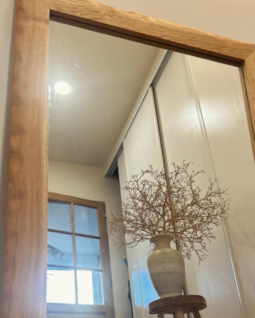 Grand miroir en bois massif — Atelier Löwe — photo 5