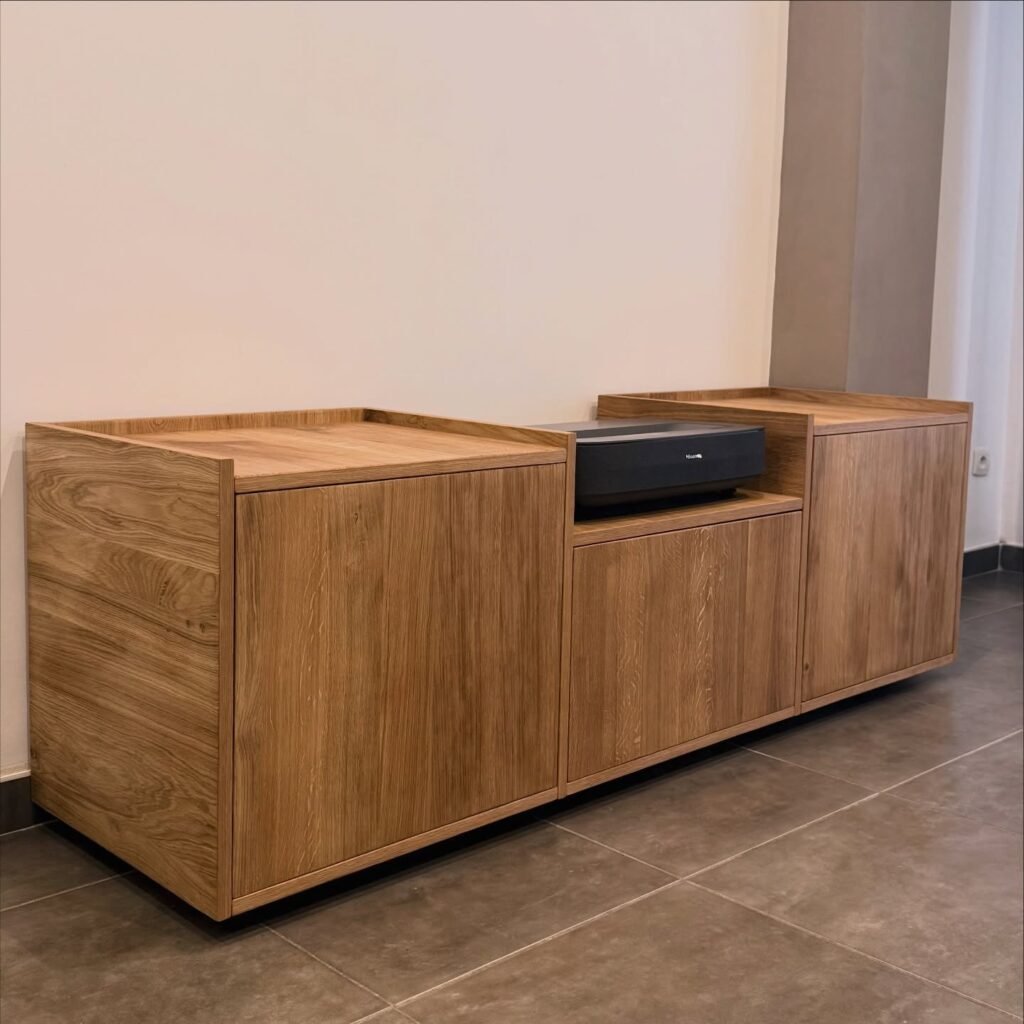 Meuble vidéoprojecteur en chêne massif — photo 2