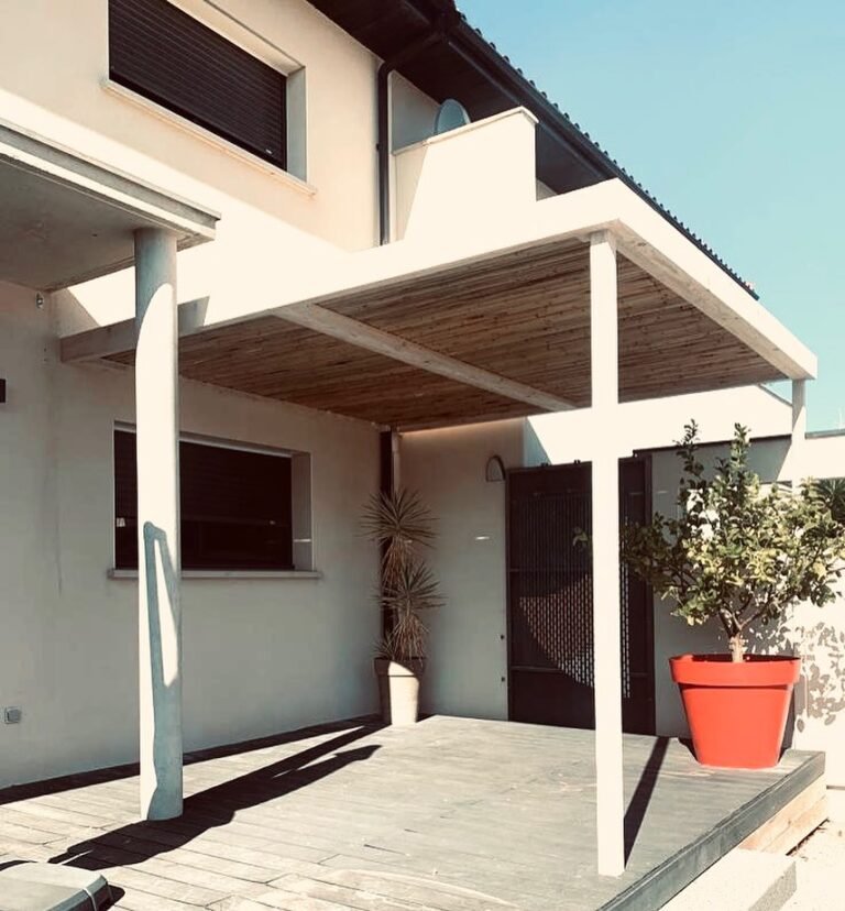 Pergola bois et bambou — Atelier Löwe